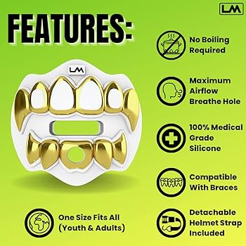 Amazon.com: Loudmouth Football Mouth Guard - 3D Chrome